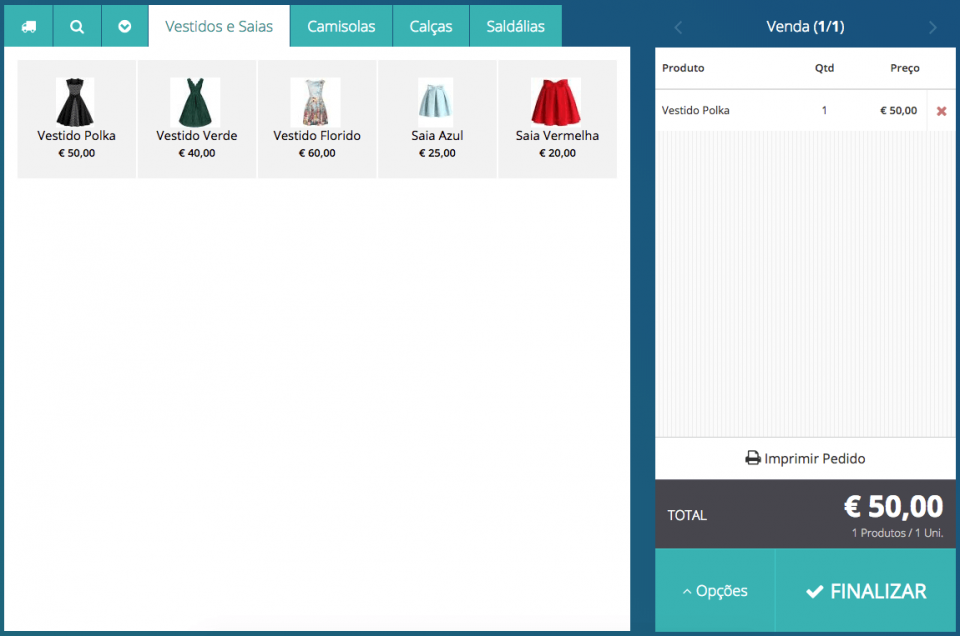 Emissão de Fatura Simplificada - POS