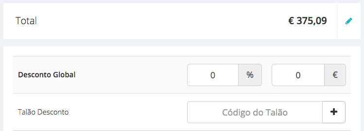 Desconto total fatura no POS