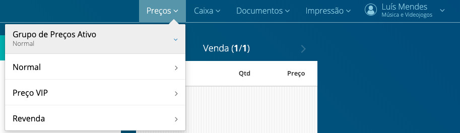 Grupo de Preço - POS