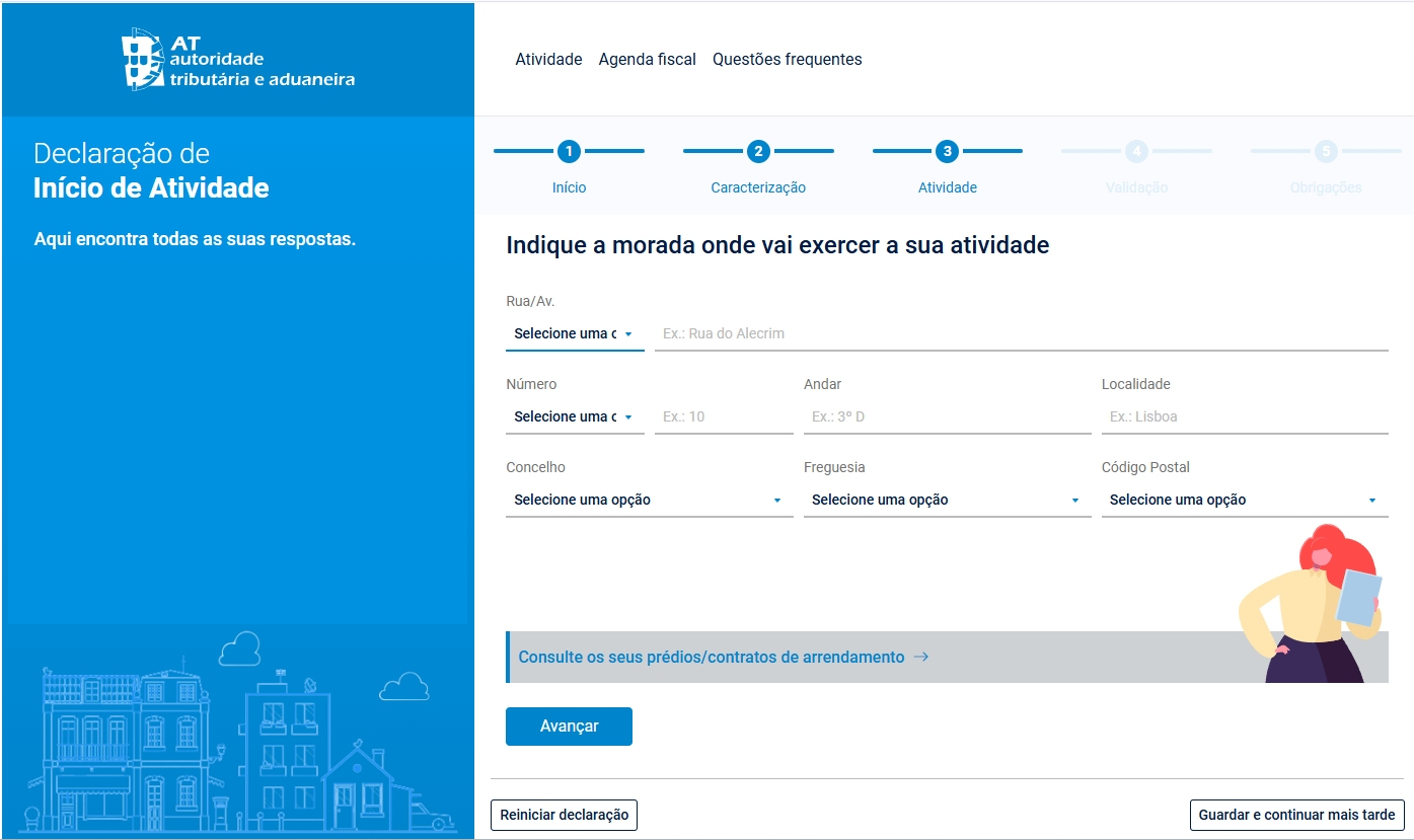 IBAN do estabelecimento onde trabalha - Declaração Início de Trabalho