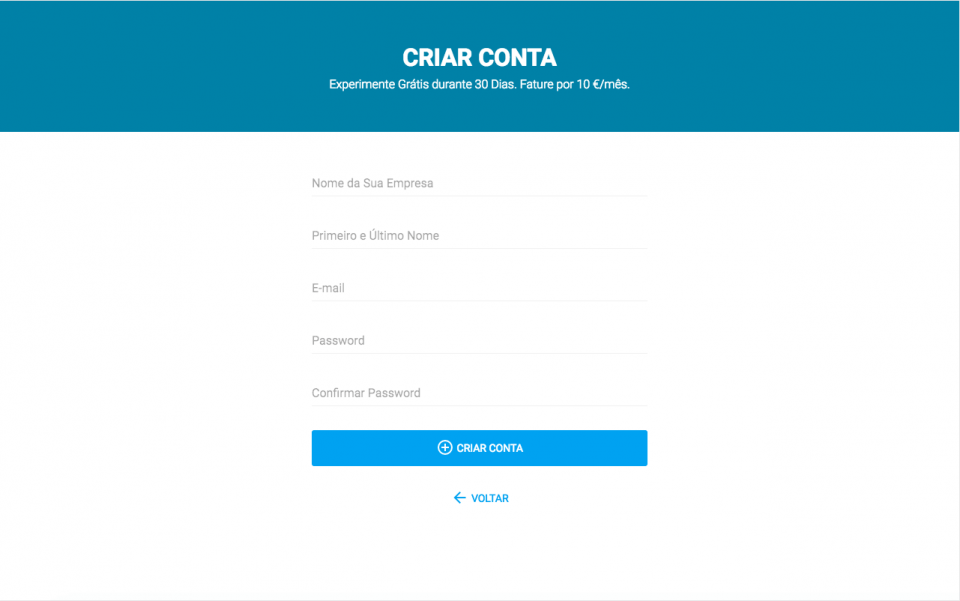 Criação de Conta - Android
