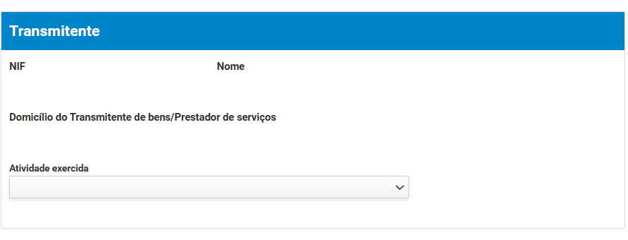 Emissão de Faturas e Recibo Faturas - Transmitente