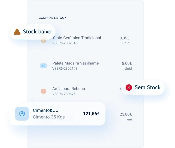 Gestão de stocks, compras e fornecedores